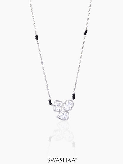 Malti Solitaire Silver Mangalsutra Silver