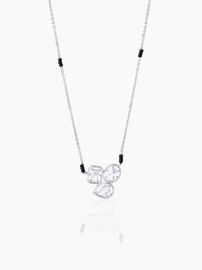 Malti Solitaire Silver Mangalsutra Silver