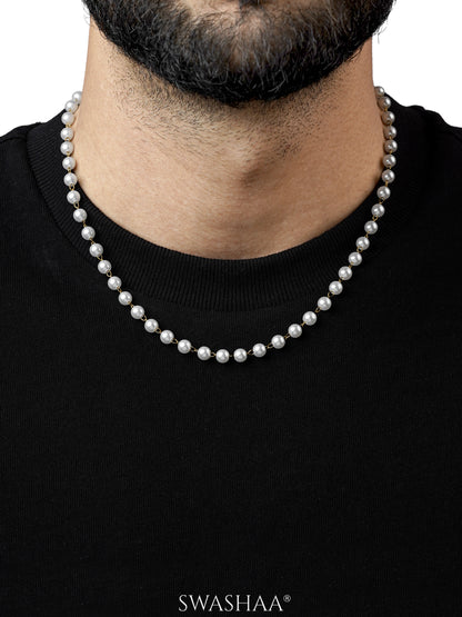 Manarch Pearls 18K Gold Plated Men's Necklace Chain
