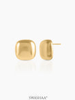 Maple 18K Gold Plated Stud Earrings Gold
