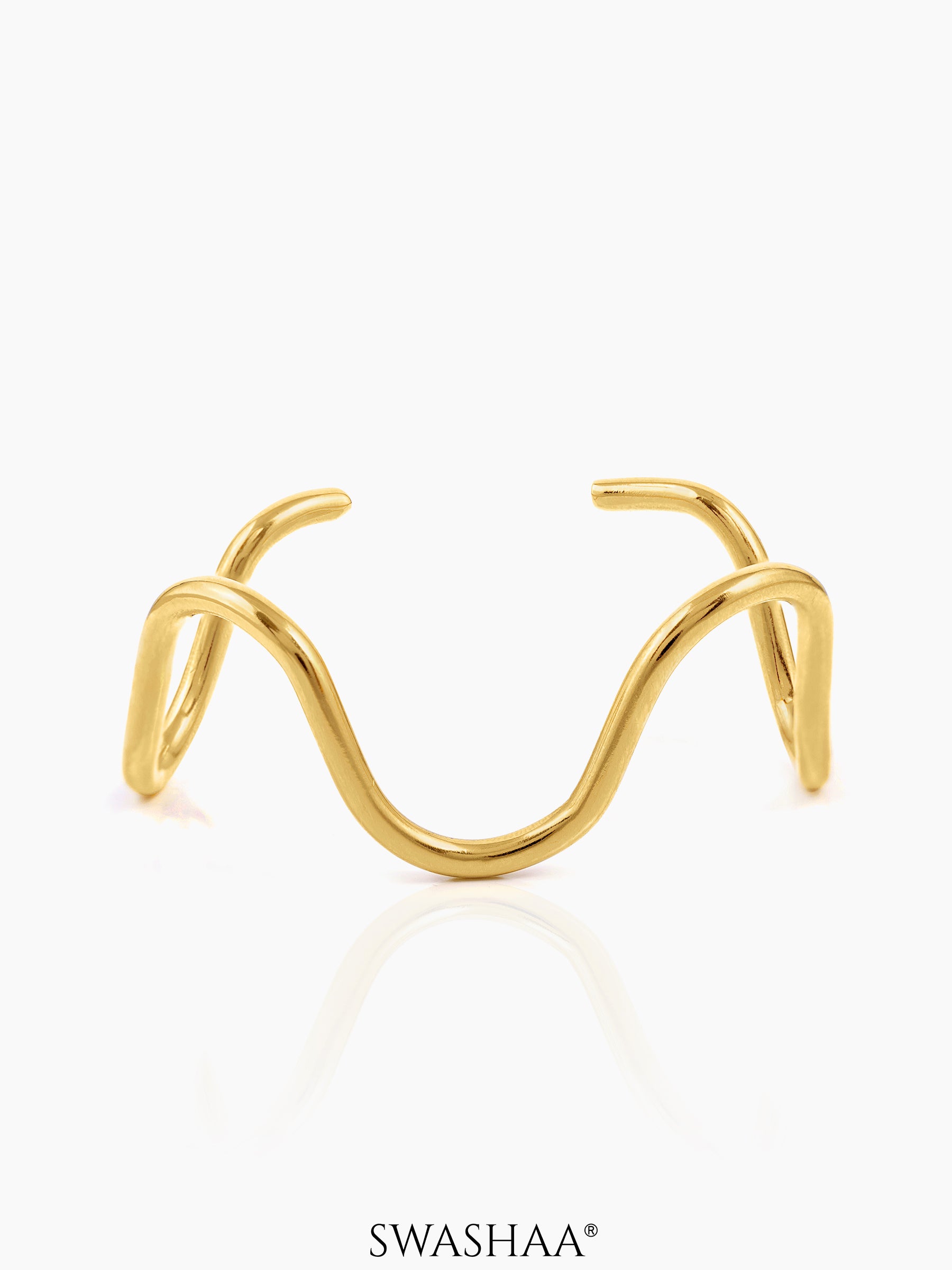 Marcella 18K Gold Plated Cuff Kada Bracelet Gold