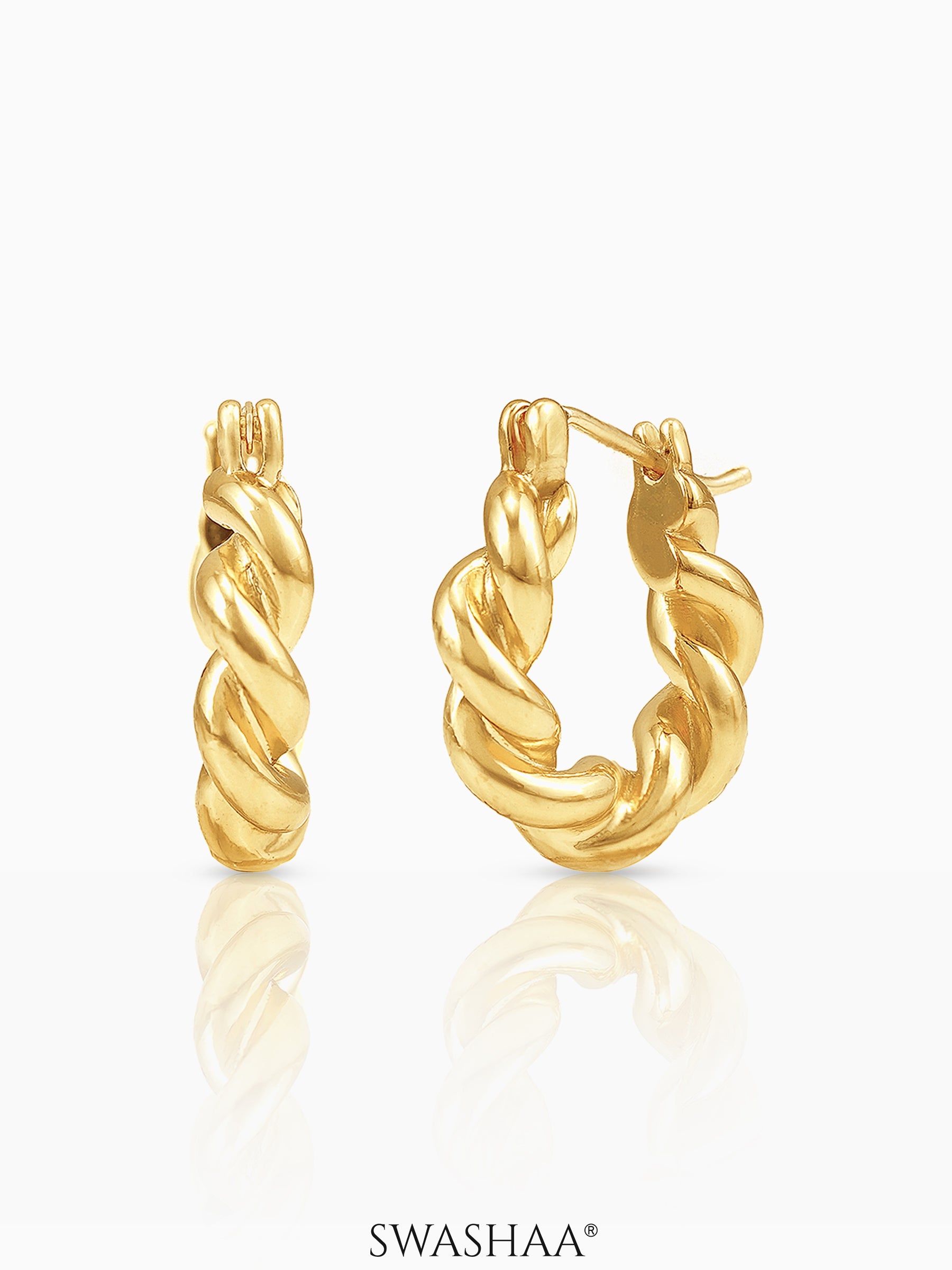 Marcus 18K Gold Plated Hoop Earrings Gold