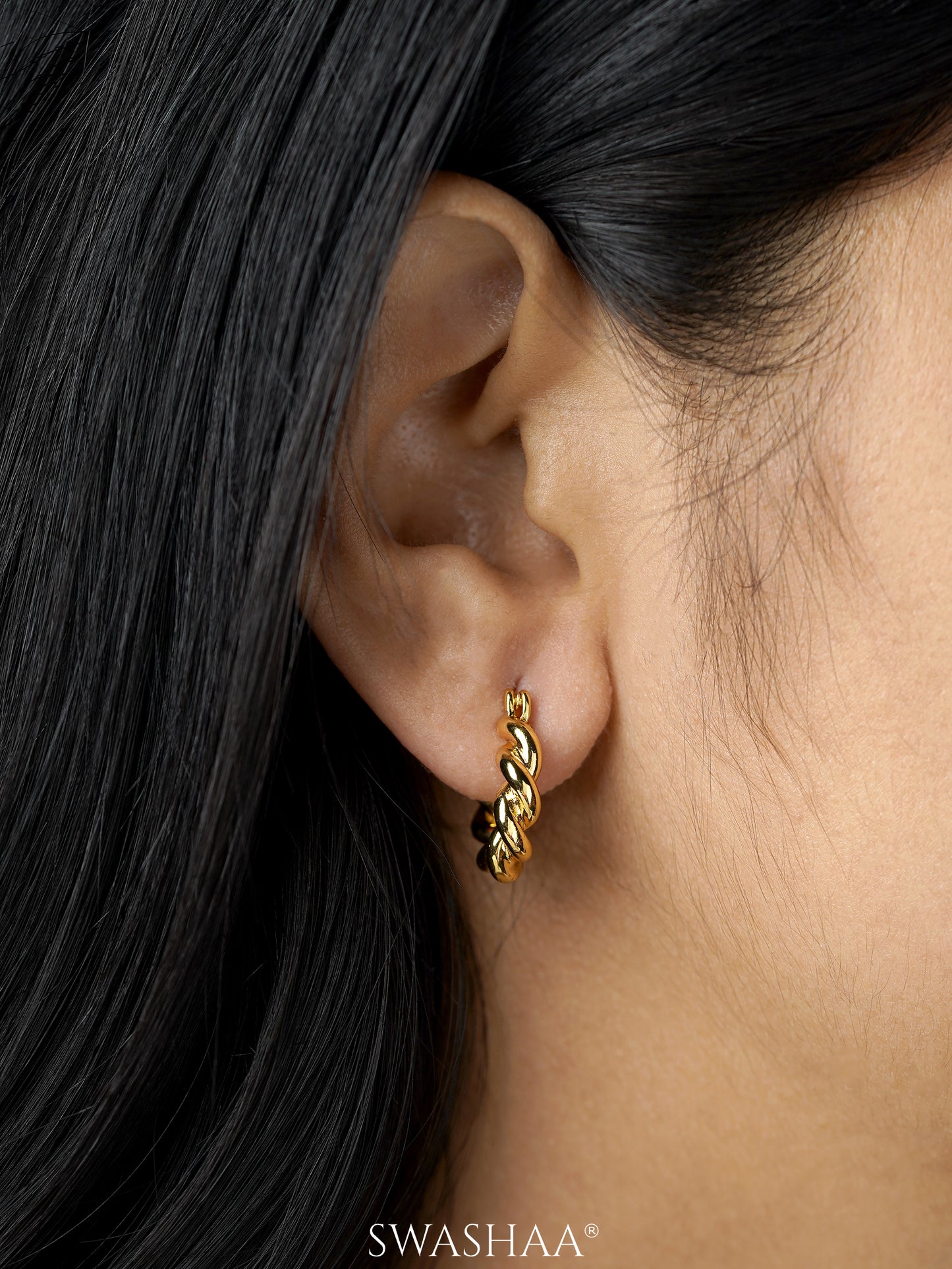 Marcus 18K Gold Plated Hoop Earrings