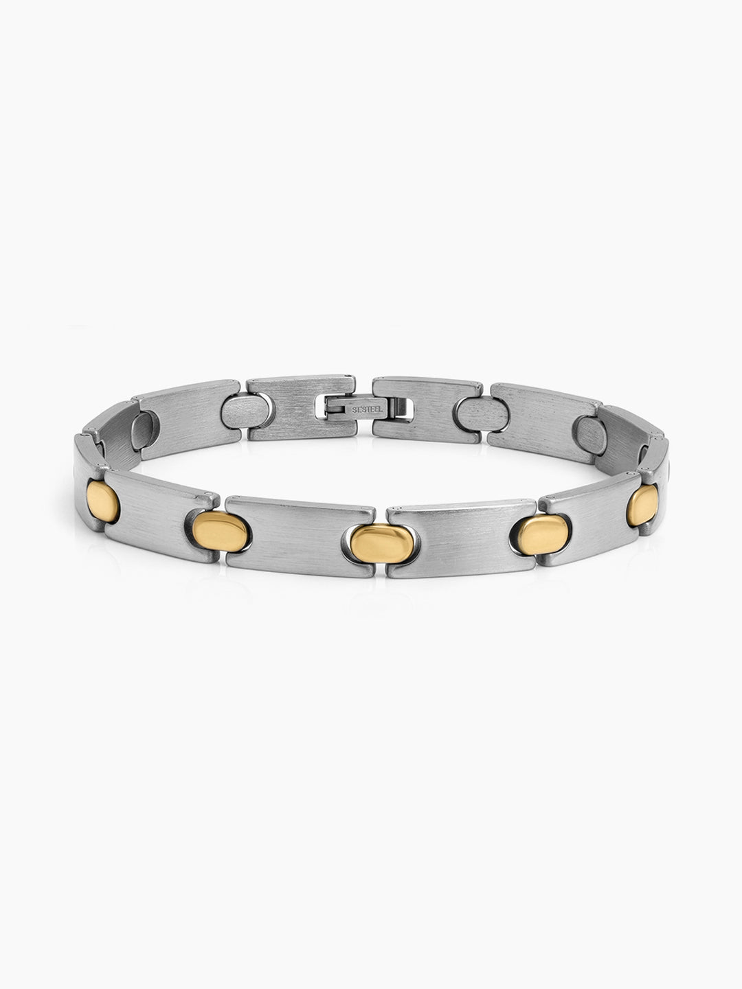 Marek Link Silver - 18K Gold Plated Men's Bracelet Silver - Gold