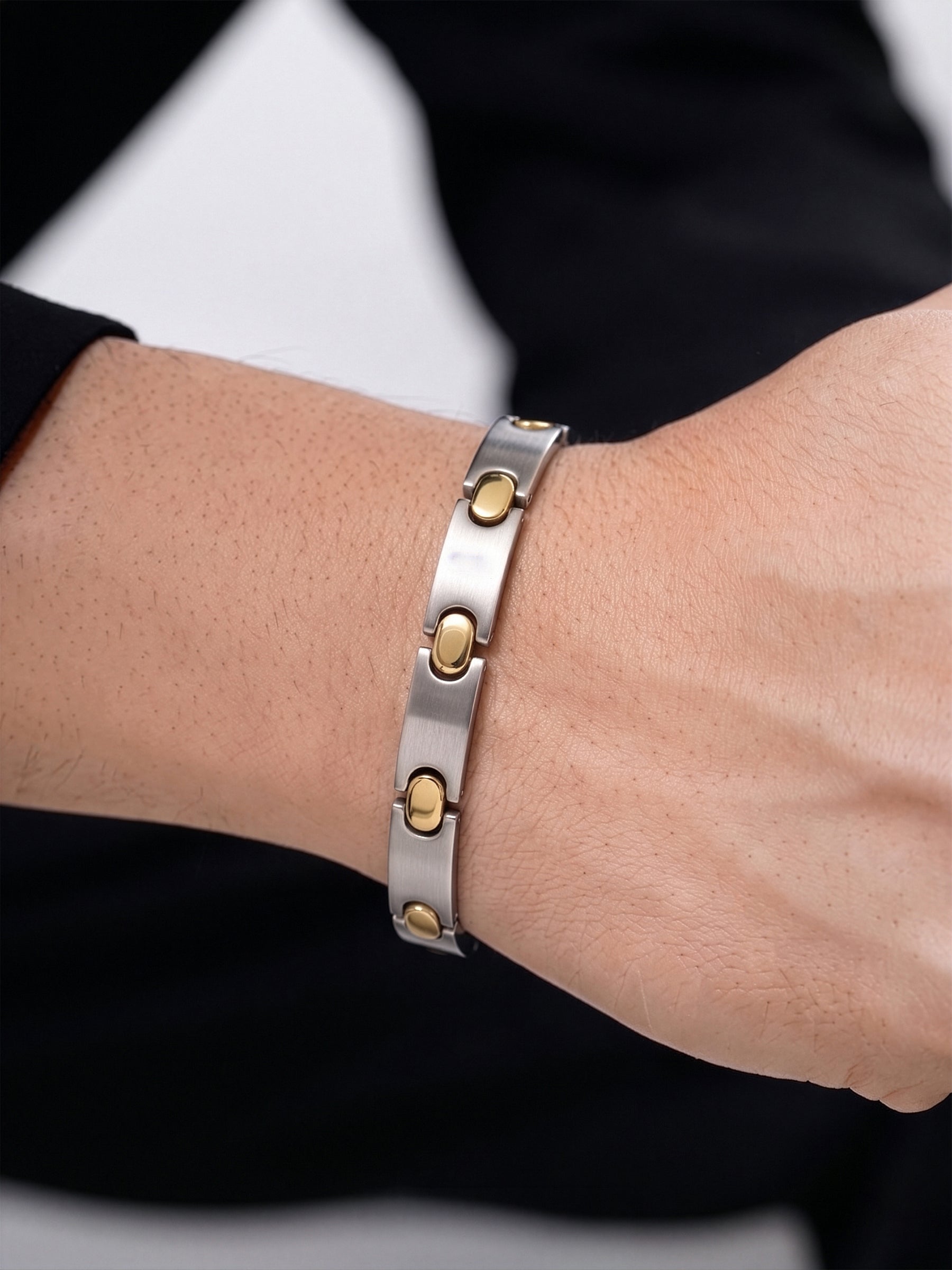 Marek Link Silver - 18K Gold Plated Men's Bracelet