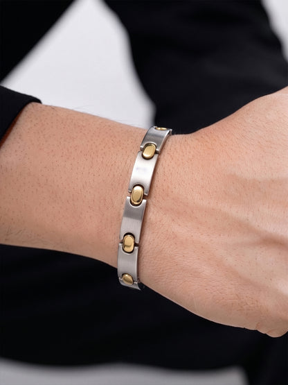 Marek Link Silver - 18K Gold Plated Men's Bracelet