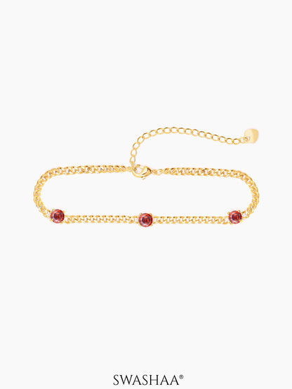 Margaret 18K Gold Plated Bracelet Red Gold