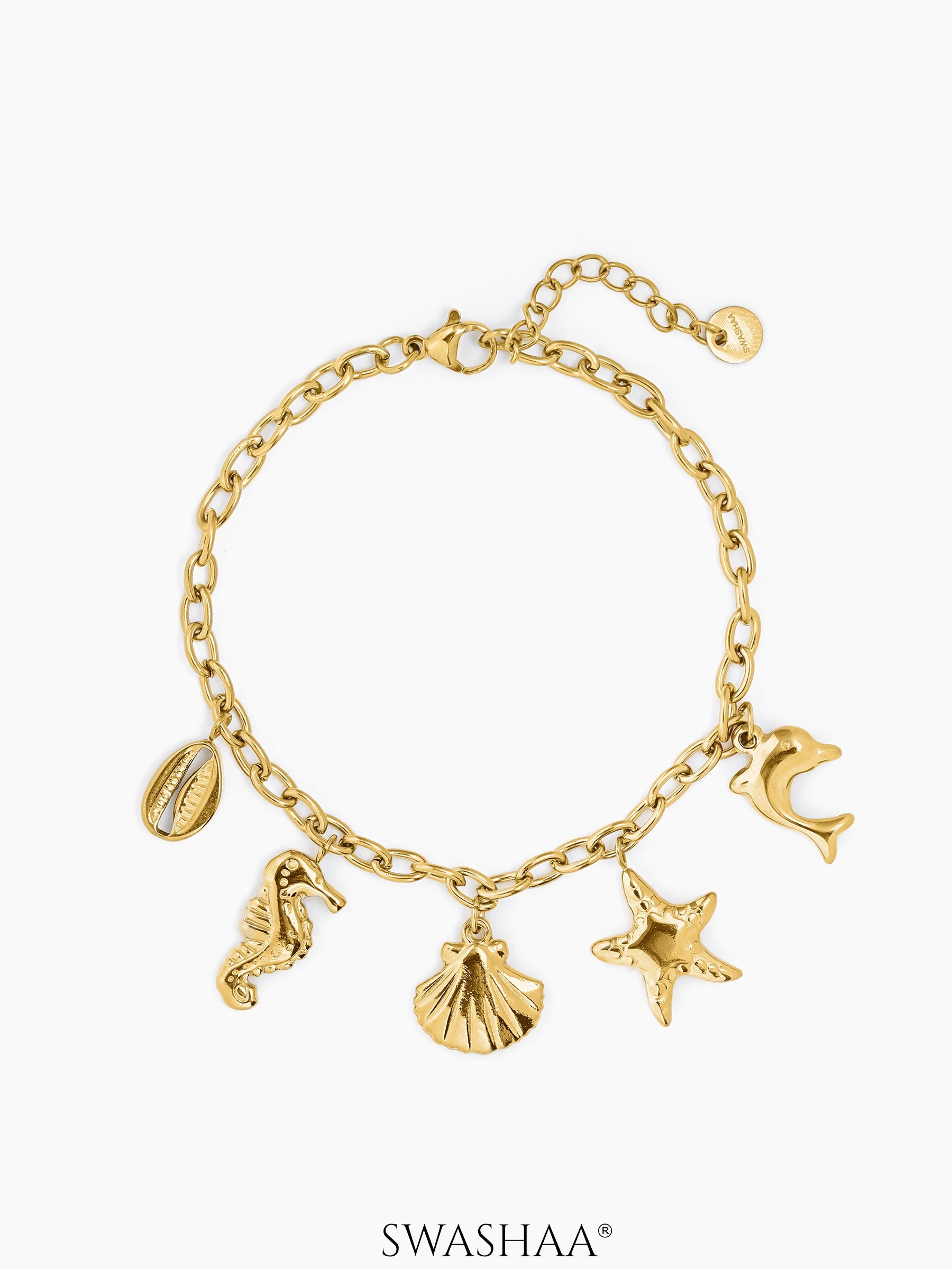 Marilia Ocean Charms Bracelet 18K Gold Plated