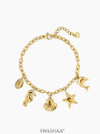 Marilia Ocean Charms Bracelet 18K Gold Plated