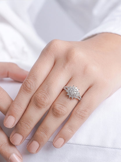 Marivelle Flora Solitaire Ring