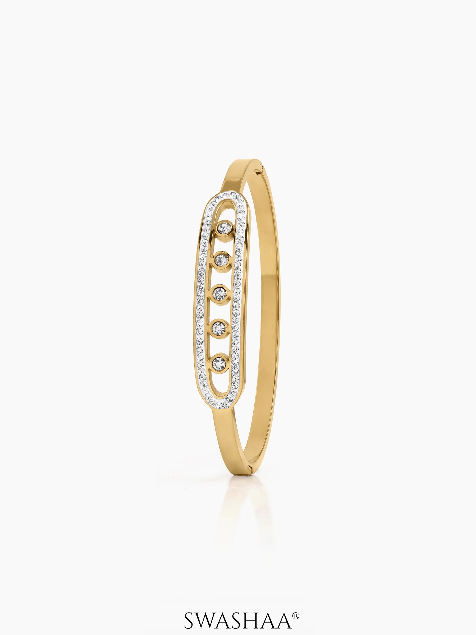 Marixa Diamond Band Bracelet 18K Gold Plated