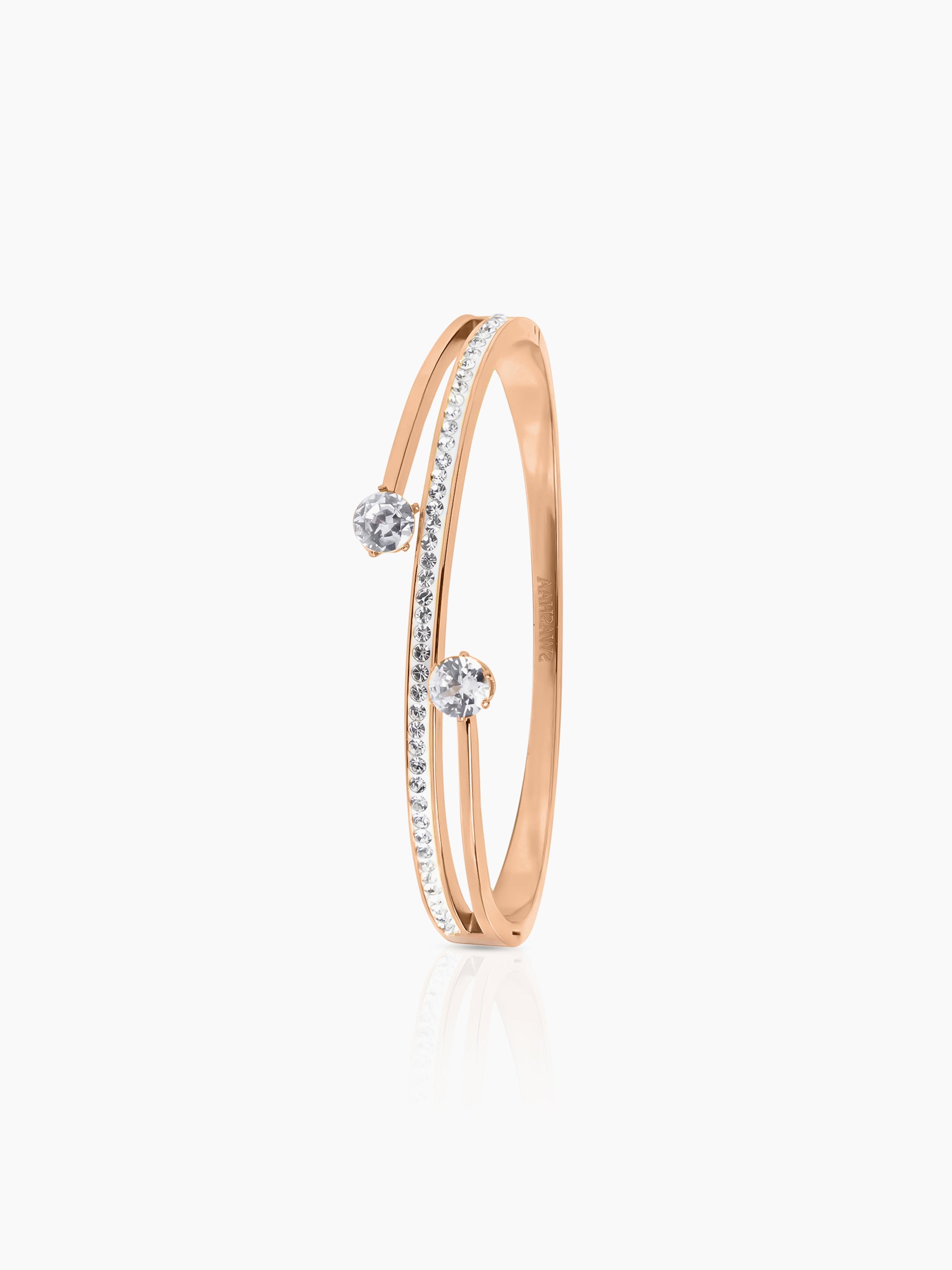 Marka Rosegold Plated Solitaire Bracelet