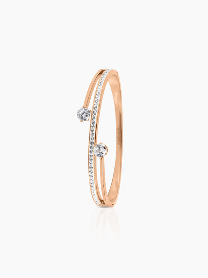 Marka Rosegold Plated Solitaire Bracelet