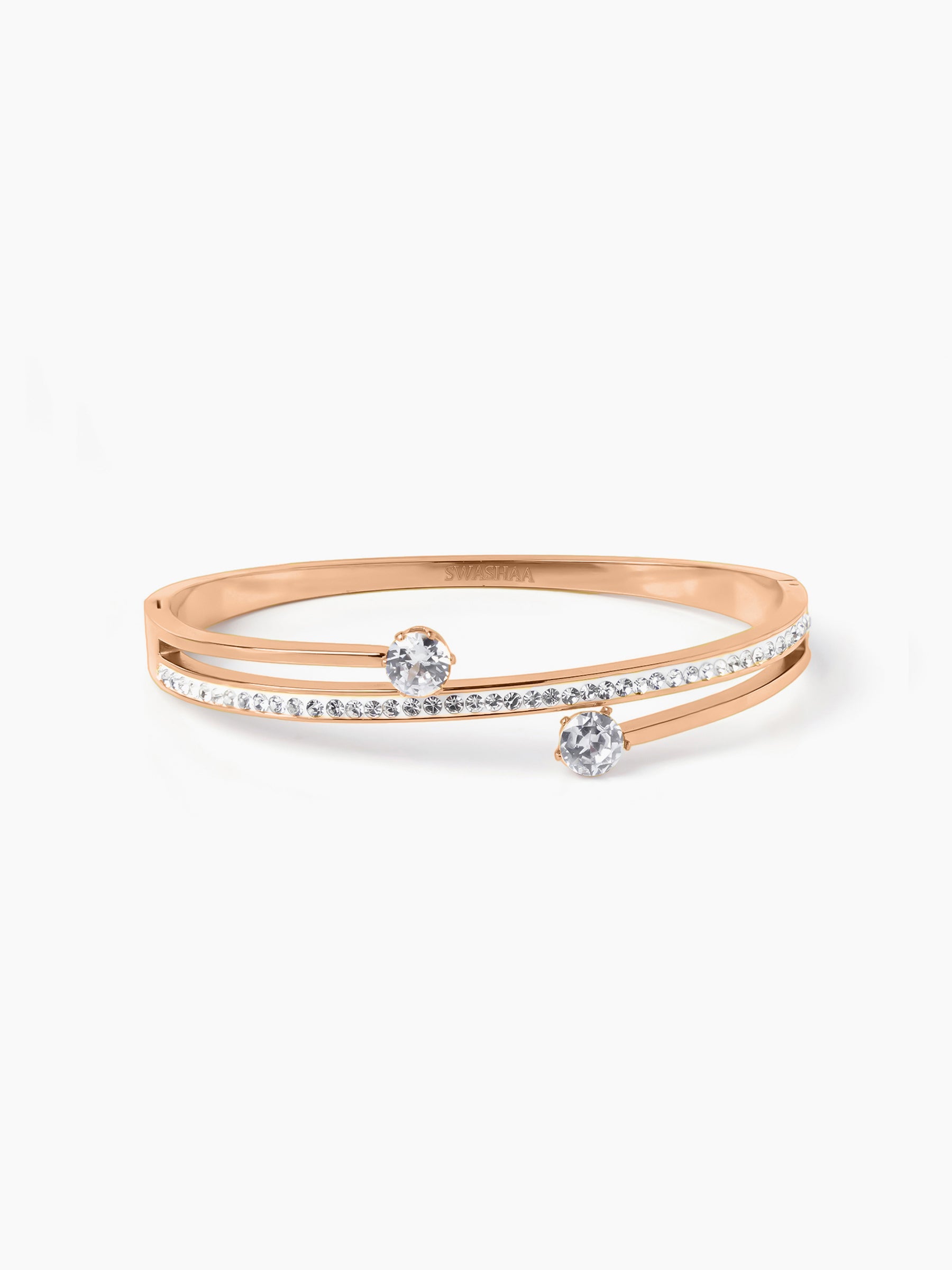 Marka Rosegold Plated Solitaire Bracelet