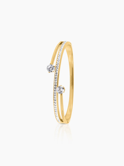 Marka 18K Gold Plated Solitaire Bracelet