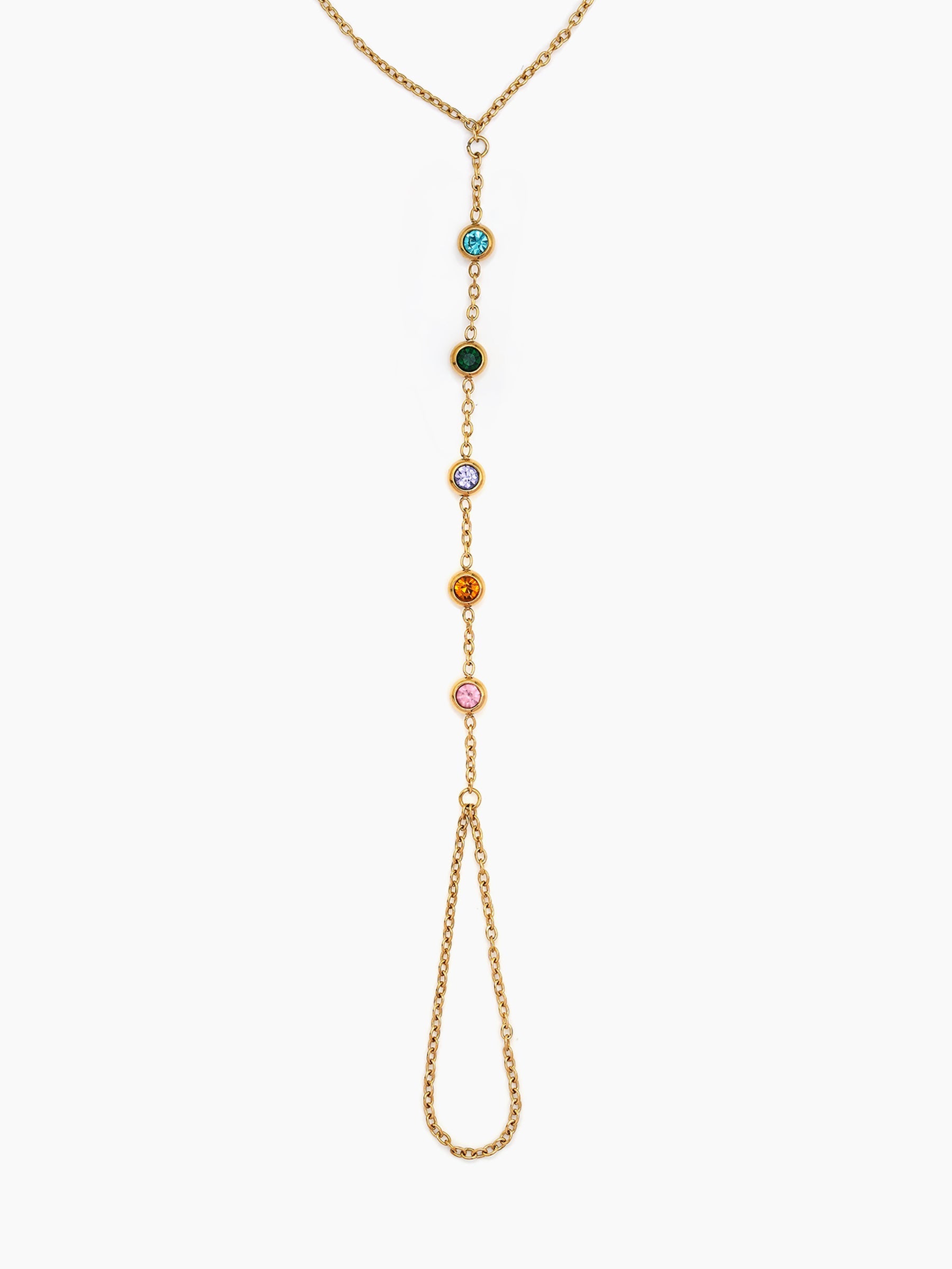 Marlo Multi Diamond 18K Gold Plated Ring Bracelet