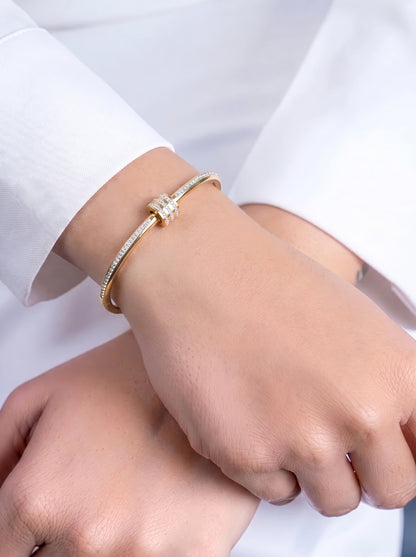 Marola Diamond 18K Gold Plated Wrist Band Bracelet