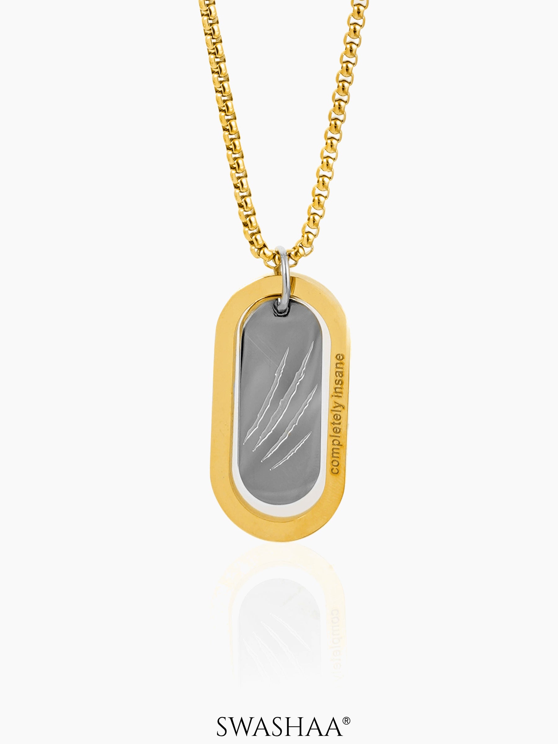 Matej 18K Gold Plated Men's Chain Pendant Gold
