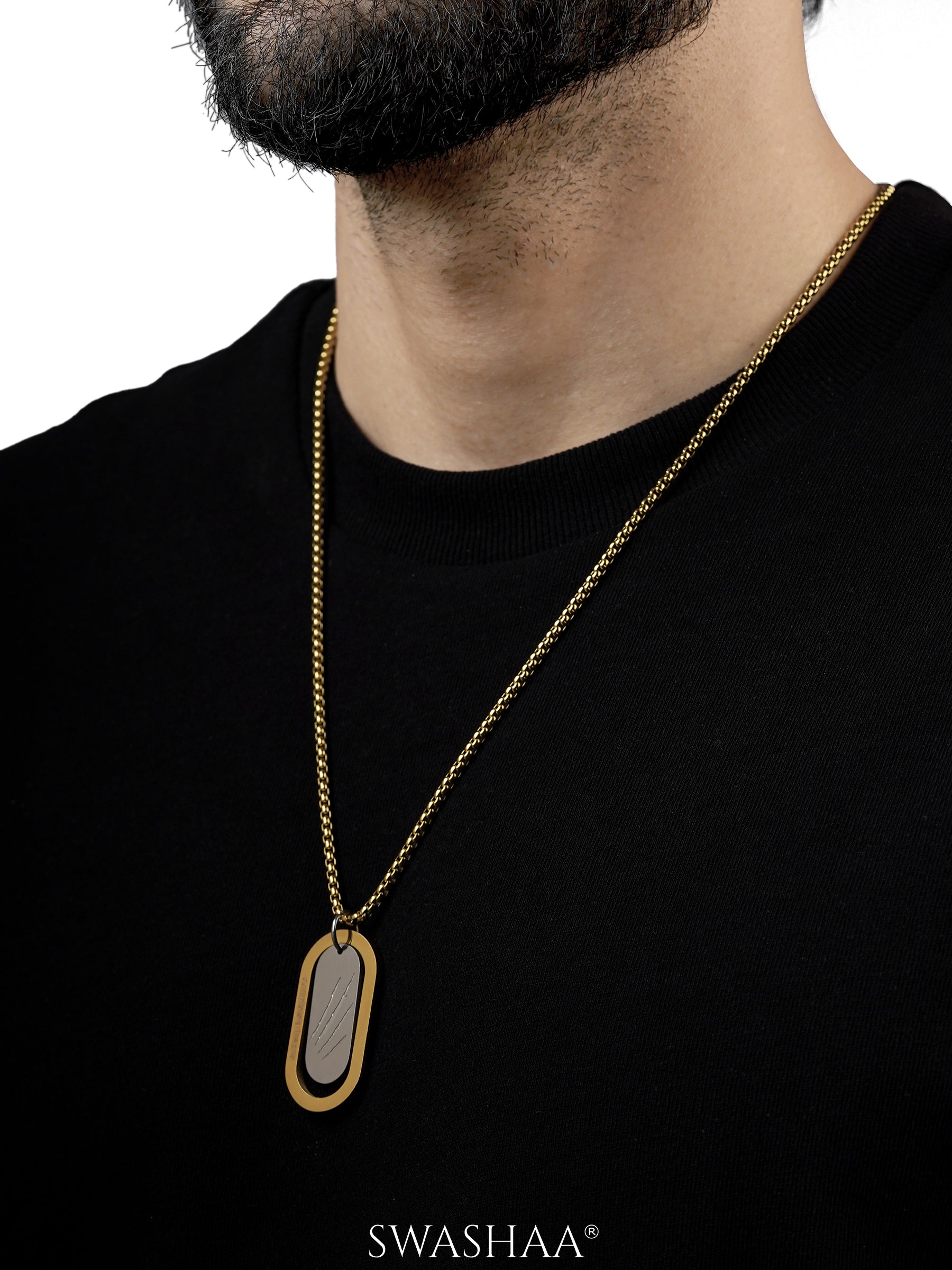 Matej 18K Gold Plated Men's Chain Pendant