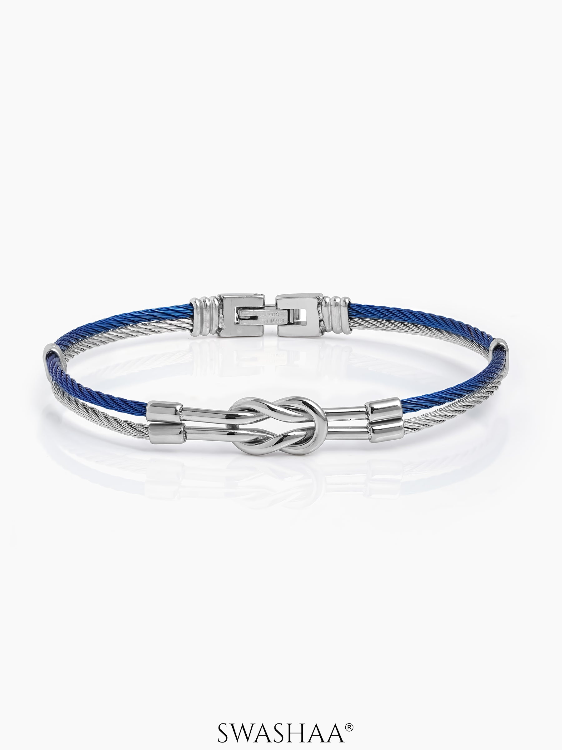 Maven Wired Men's Bracelet Silver - Blue