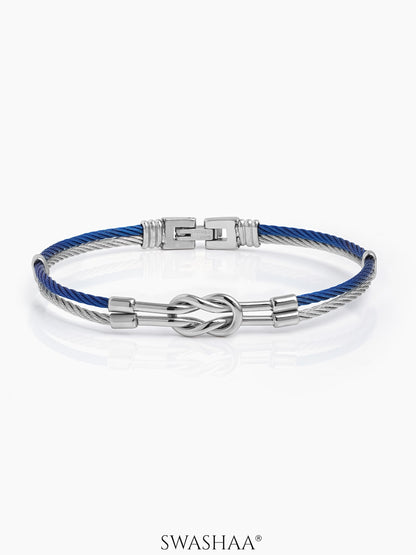 Maven Wired Men's Bracelet Silver - Blue