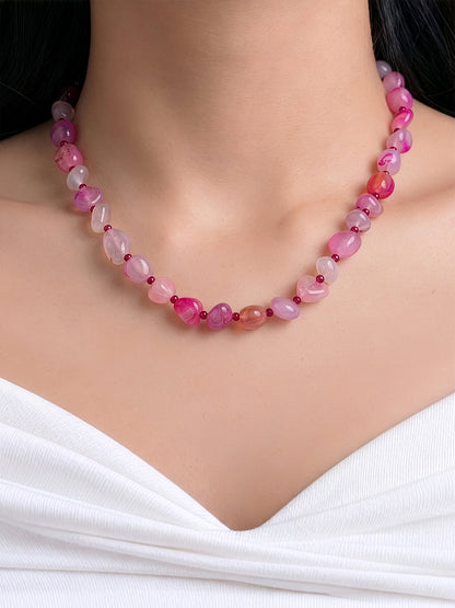 Maya Rose Pink Women’s Beaded Necklace
