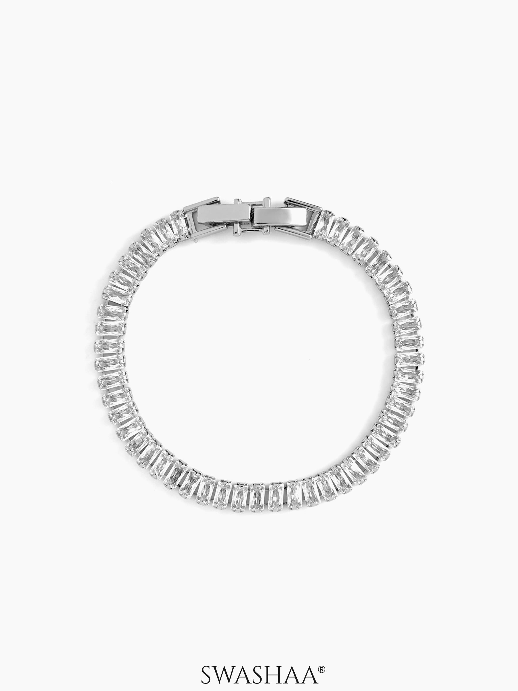 Meadow Baguette Bracelet Silver