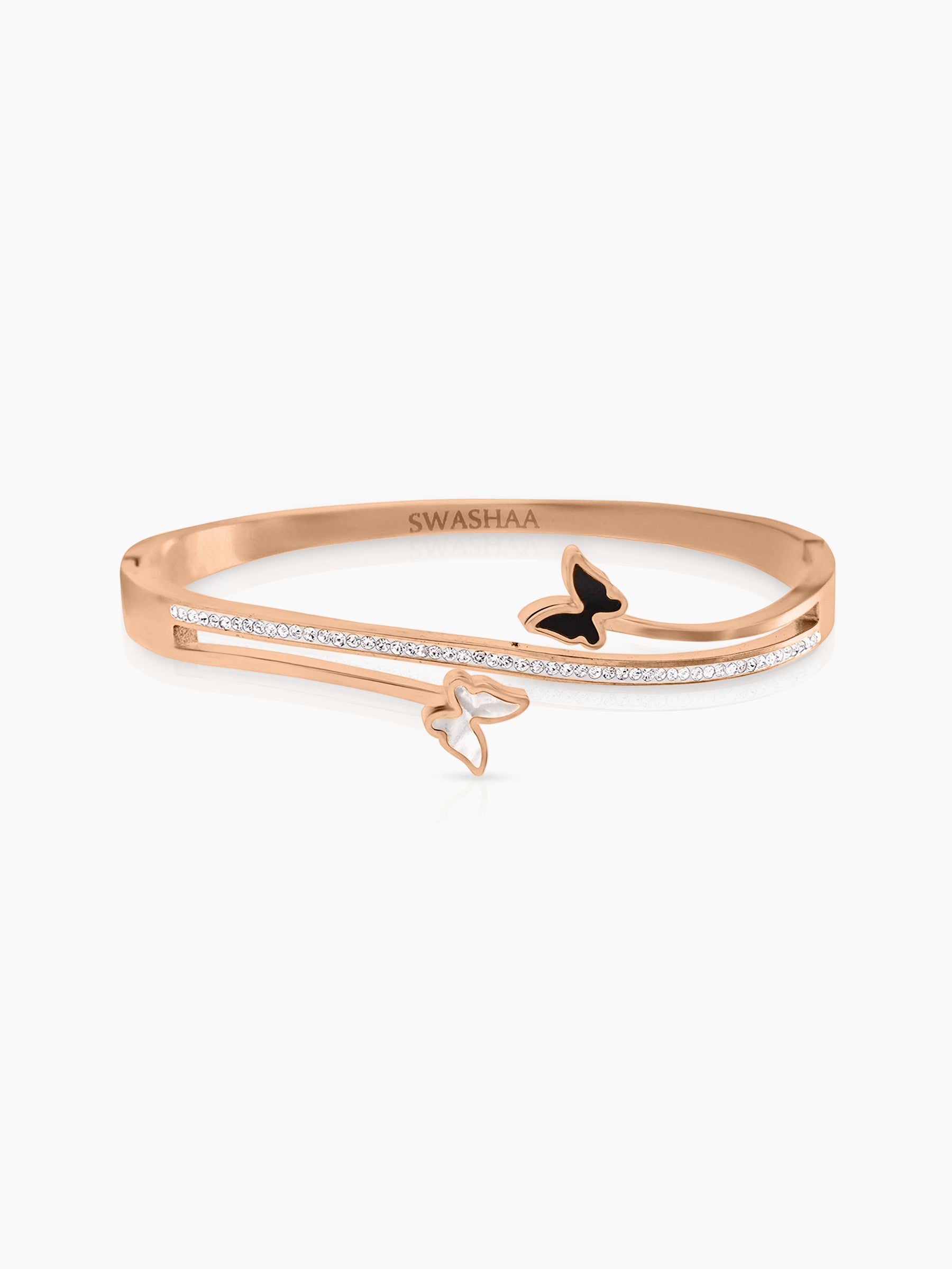 Meghan Butterfly Rosegold Plated Bracelet