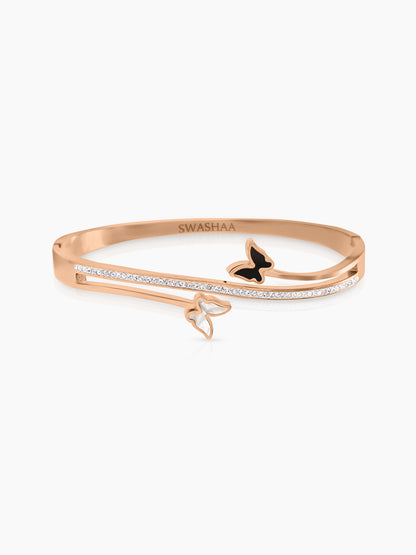 Meghan Butterfly Rosegold Plated Bracelet