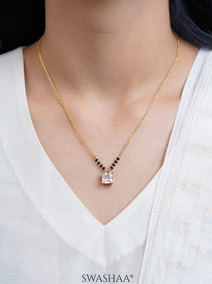 Mehali Princess Square Solitaire Mangalsutra
