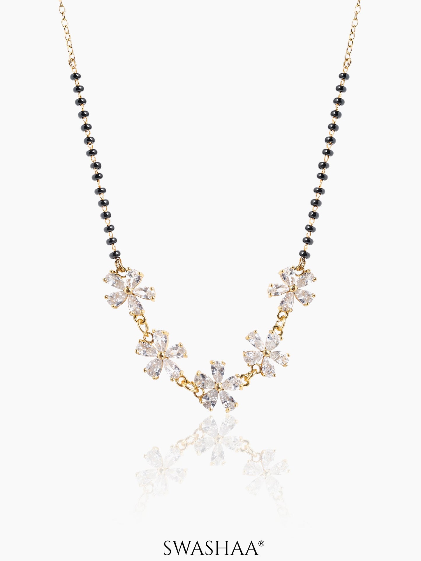 Meher Flower Diamond Mangalsutra Gold