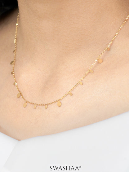 Mehuri Drop Charms 18K Gold Plated Necklace