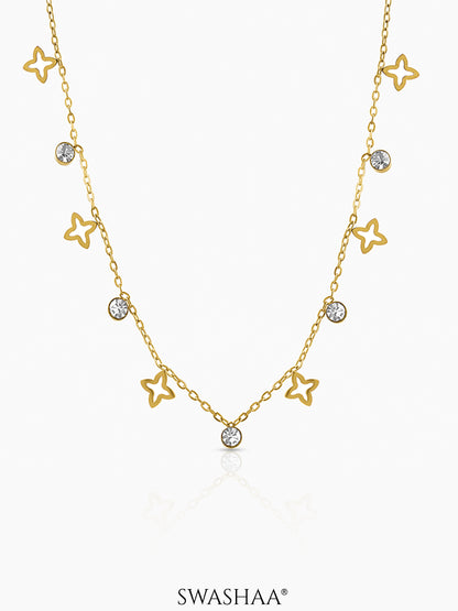 Mella Clover 18K Gold Plated Choker Necklace Gold