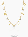 Mella Clover 18K Gold Plated Choker Necklace Gold