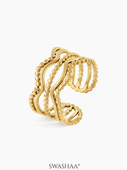 Milaan 18K Gold Plated Ring Gold