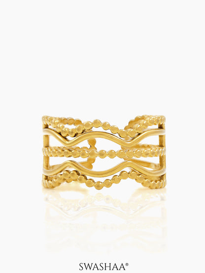 Milaan 18K Gold Plated Ring