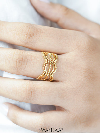 Milaan 18K Gold Plated Ring