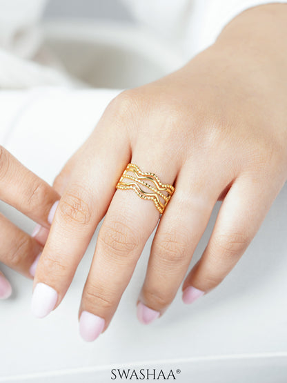 Milaan 18K Gold Plated Ring