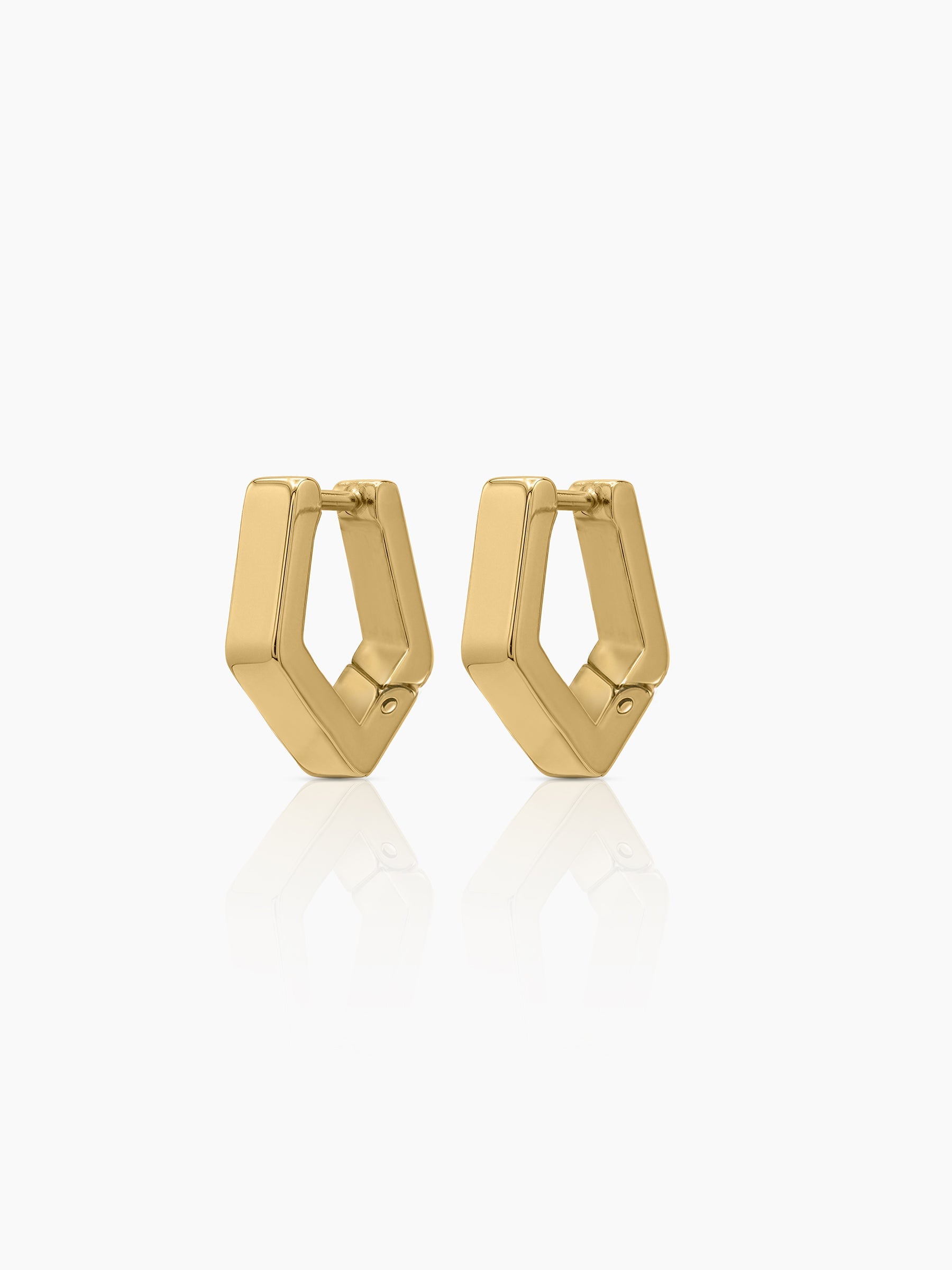 Milan Pentagon Men's Hoop Earrings