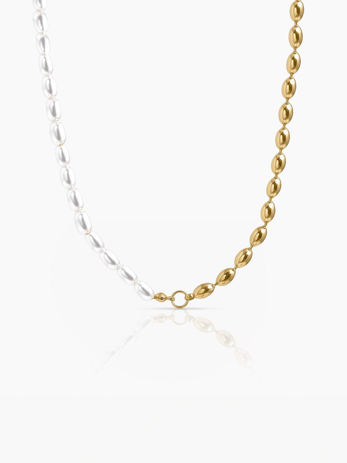 Milena Pearl Beaded Chain Necklace