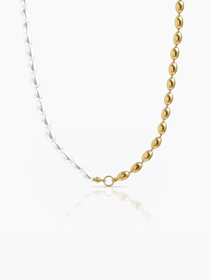 Milena Pearl Beaded Chain Necklace