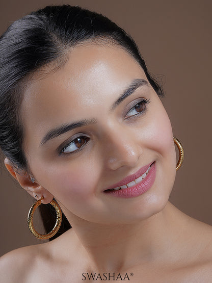 Mina 18K Gold Plated Hoop Earrings