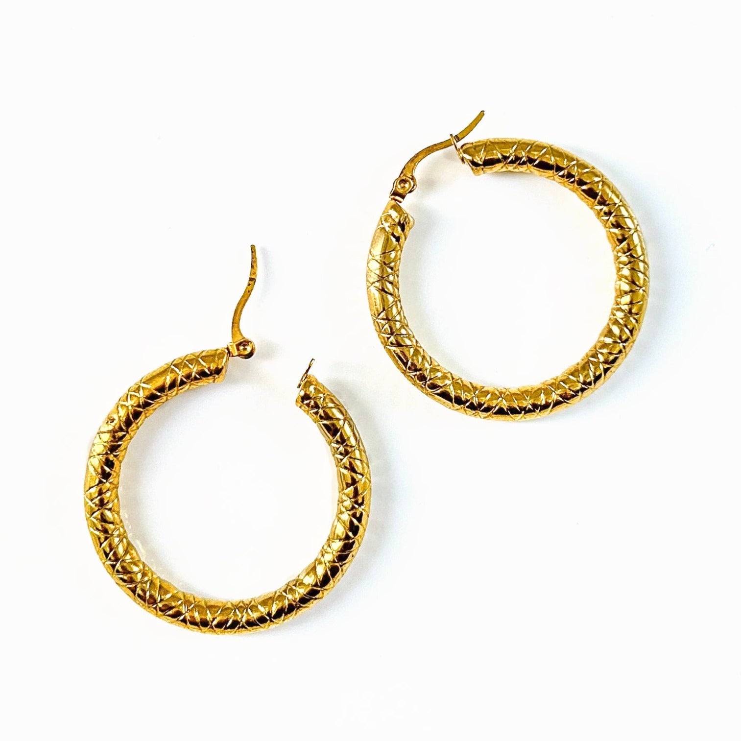 Mina Loop 18K Gold Plated Earrings