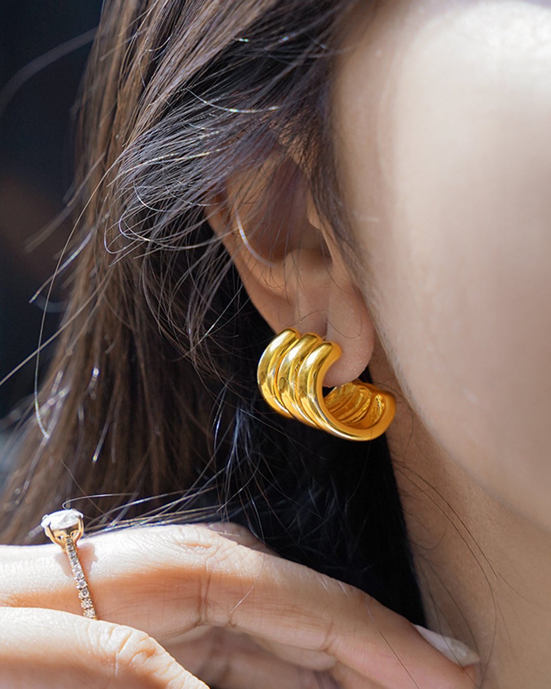 Mirabella 18K Gold Plated Earrings