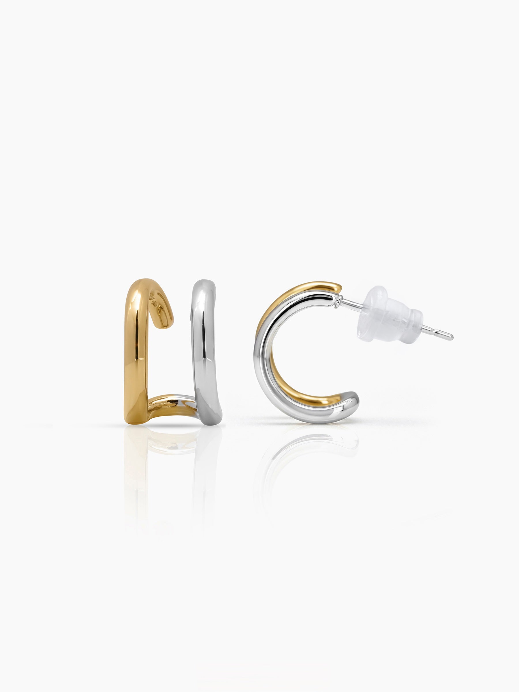 Mirela Hoop Earrings Two Tone