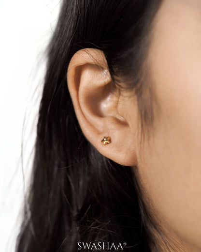 Moonstar Spark 18K Gold Plated Women's Stud Earrings