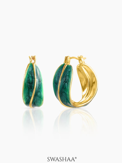 Moringa 18K Gold Plated Hoop Earrings Gold