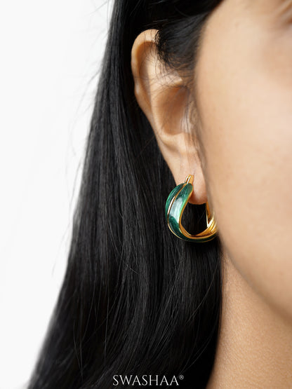 Moringa 18K Gold Plated Hoop Earrings