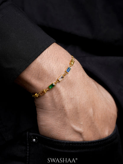 Multi Stone Men's Bracelet