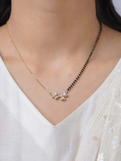 Myra Heart Flower 18K Gold Plated Mangalsutra